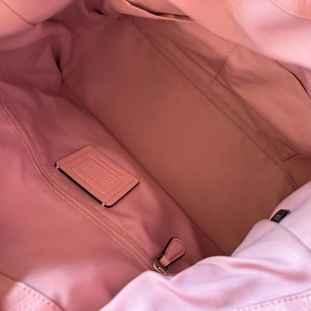 Coach Blush Pink Leather Satchel - Picture 4 of 14